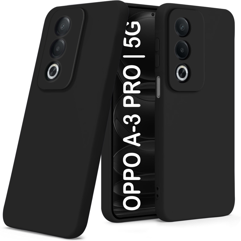 TRUEUPGRADE Back Cover for OPPO A3 PRO(Black, Flexible, Silicon, Pack of: 1)
