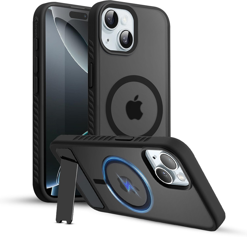 KARWAN Back Cover for Apple iPhone 15(Black, Shock Proof, Pack of: 1)