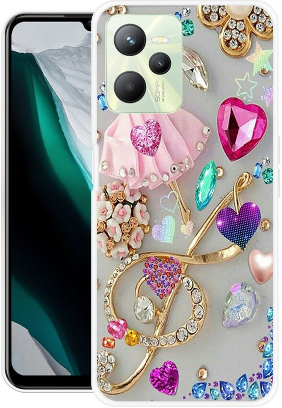 SHIVKUDI Back Cover for Realme C35(Multicolor, Grip Case, Silicon, Pack of: 1)