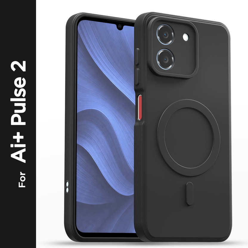 GLOBAL NOMAD Back Cover for Ai Plus Pulse 2 5G(Black, Grip Case, Silicon, Pack of: 1)