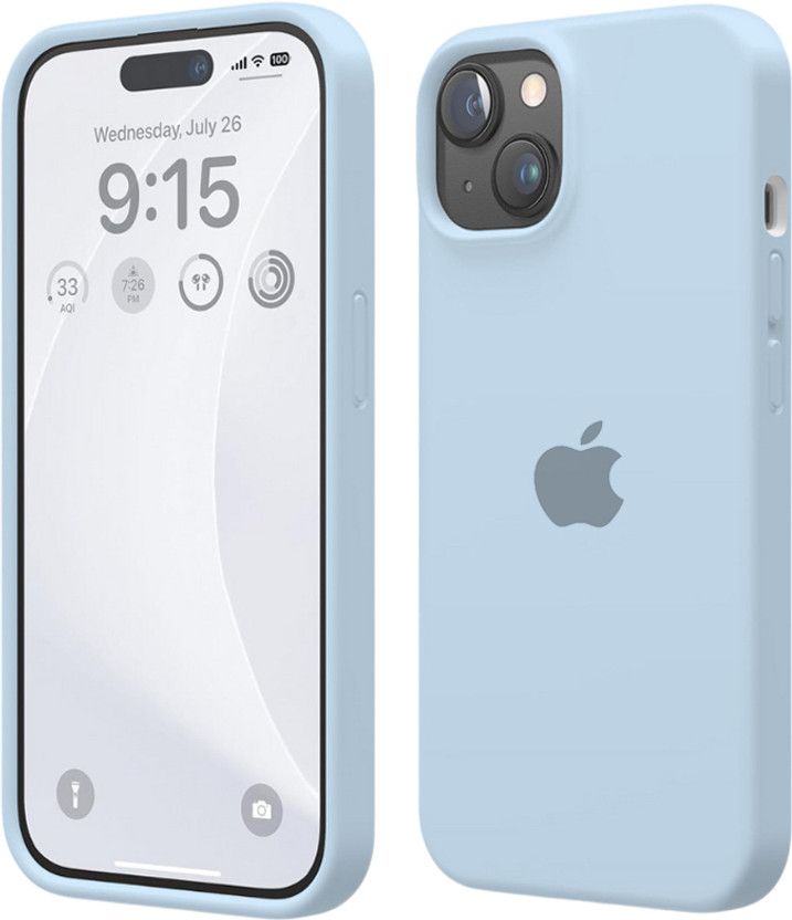 FABULANE Back Cover for Apple iPhone 15(Blue, Shock Proof, Silicon, Pack of: 1)