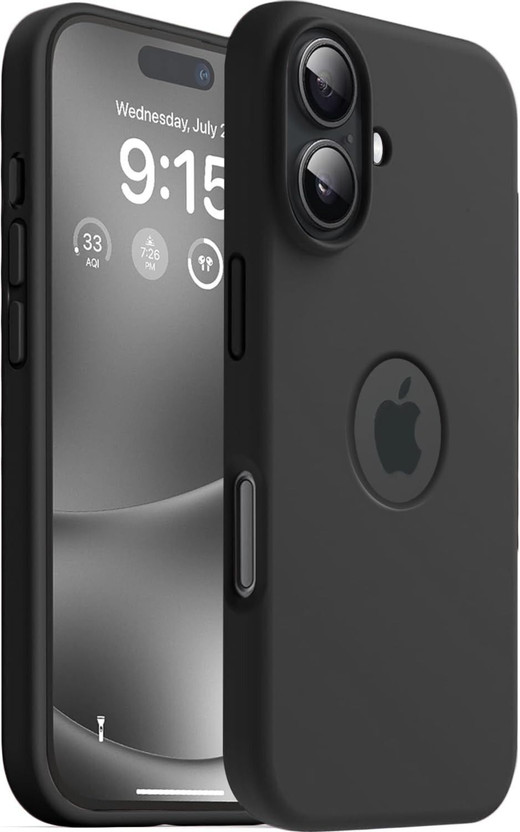 COVJ Back Cover for Apple iPhone 17(Black, Dual Protection, Silicon, Pack of: 1)