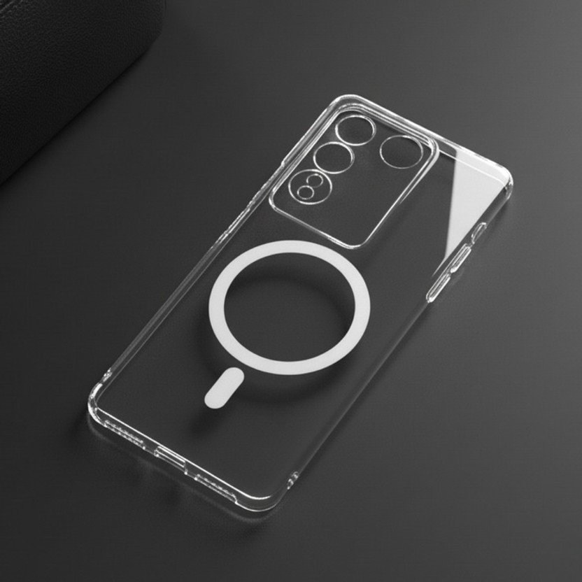 Nice Assoseries HUB Back Cover for Vivo V27, Vivo V27 Pro 5G, S16, S16 Pro(Silver, Flexible, Silicon)