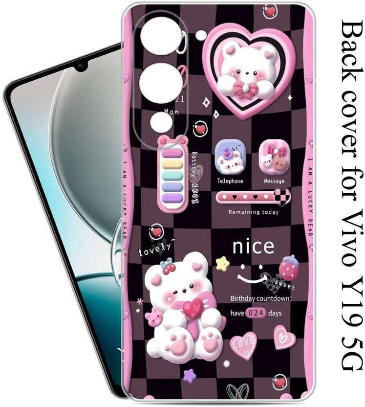 Voijca Back Cover for vivo Y19 5G For Cute Girls Back Cover(Multicolor, Dual Protection, Silicon, Pack of: 1)