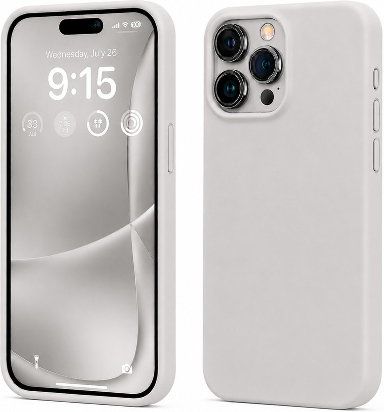 RH Glitters Back Cover for Apple iPhone 15 Pro Max(Beige, Grip Case, Silicon, Pack of: 0)