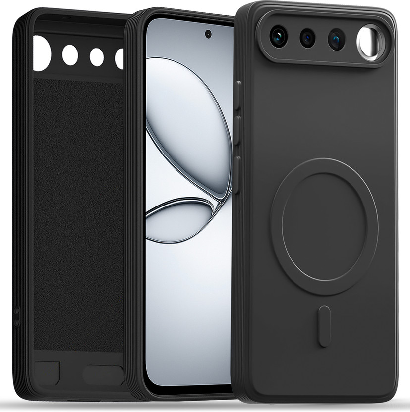 GLOBAL NOMAD Back Cover for realme 16 5G(Black, Flexible, Silicon, Pack of: 1)