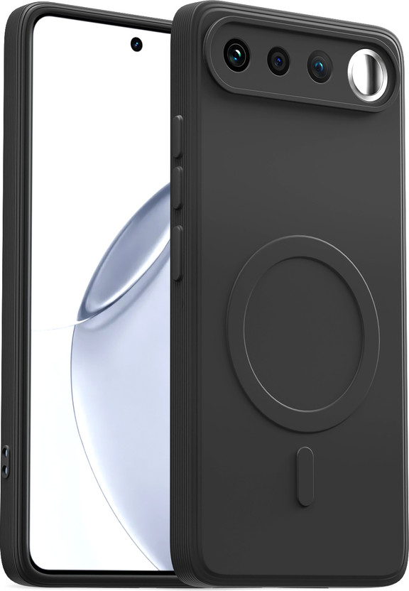 GLOBAL NOMAD Back Cover for Realme 16 5G(Black, Grip Case, Silicon, Pack of: 1)