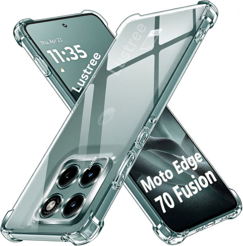 Lustree Back Cover for Motorola Edge 70 Fusion 5G, Moto Edge 70 Fusion 5G(Transparent, Shock Proof, Silicon, Pack of: 1)
