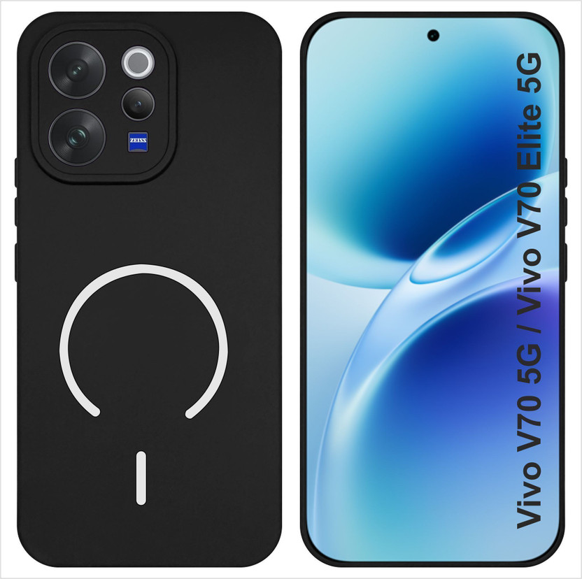 SBMS Back Cover for Vivo V70 5G / Vivo V70 Elite 5G(Black, Shock Proof, Silicon, Pack of: 1)