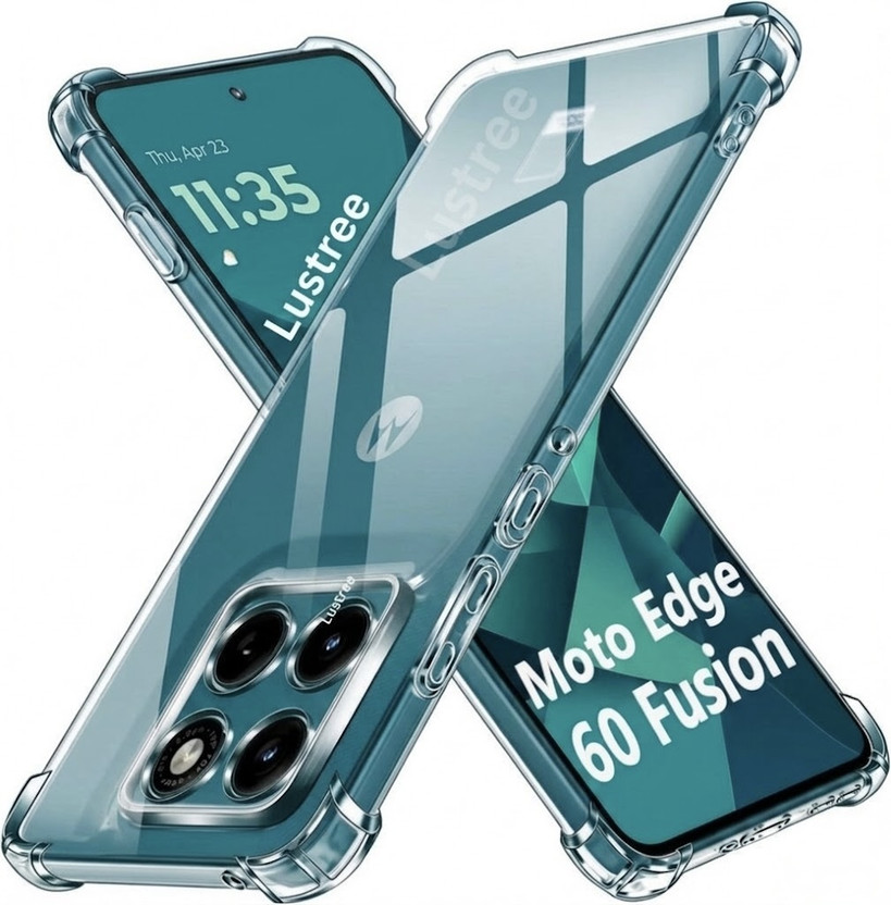 Lustree Back Cover for Motorola Edge 60 Fusion Silicon Transparent Case(Transparent, Shock Proof, Silicon, Pack of: 1)
