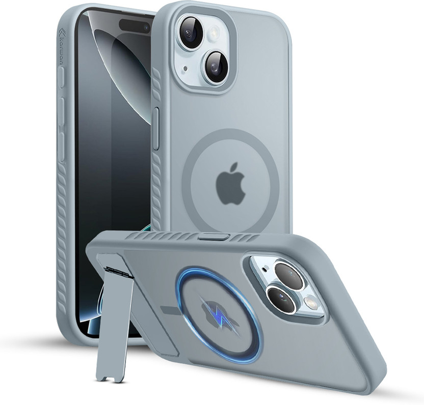 KARWAN Back Cover for Apple iPhone 15(Grey, Shock Proof, Pack of: 1)