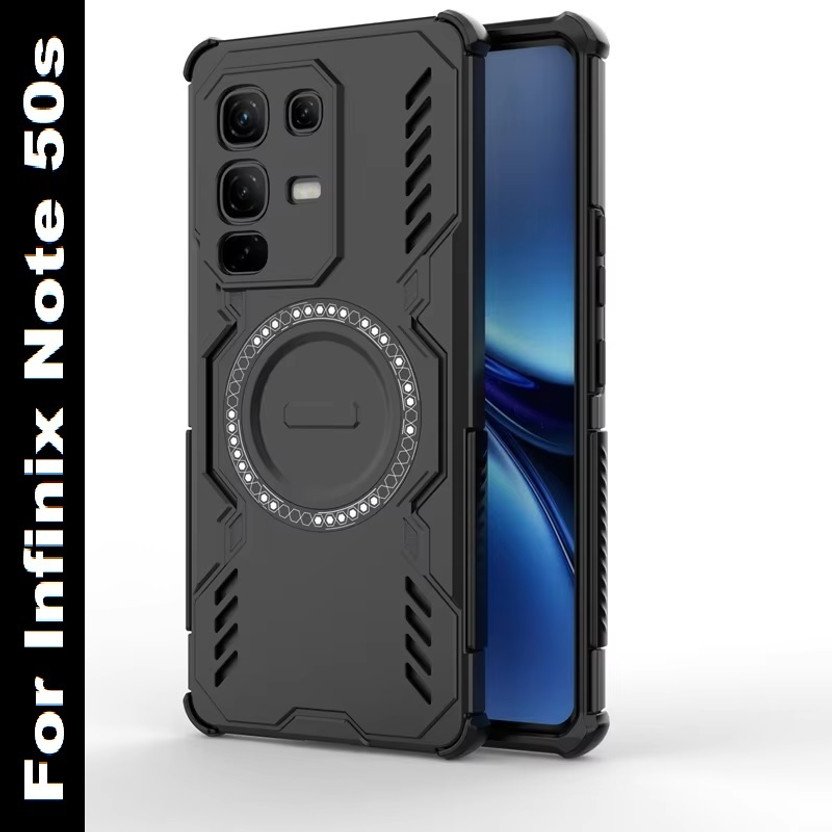 Zelfo Back Cover for Infinix Note 50s 5G+(Black, Rubber, Pack of: 1)