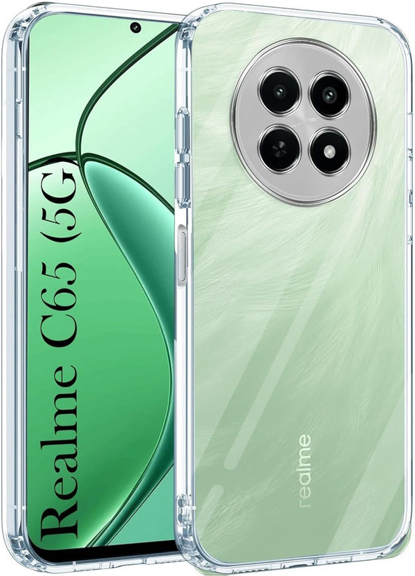 Spinzzy Back Cover for Realme C65 5G, Realme 12, Realme 12x(Transparent, Camera Bump Protector, Silicon, Pack of: 1)