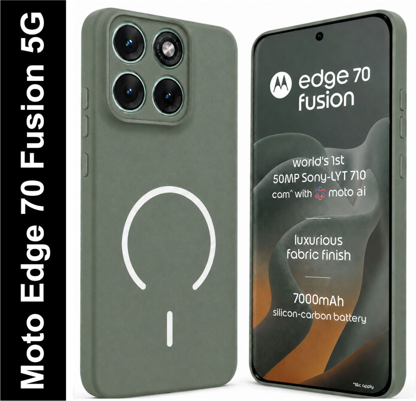 SBMS Back Cover for Motorola Moto Edge 70 Fusion 5G(Green, Shock Proof, Silicon, Pack of: 1)