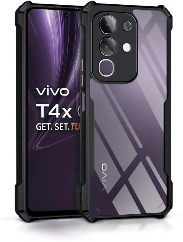 Doubledicestore Back Cover for vivo T4x 5G(Transparent, Thermoplastic Polyurethane, Pack of: 1)