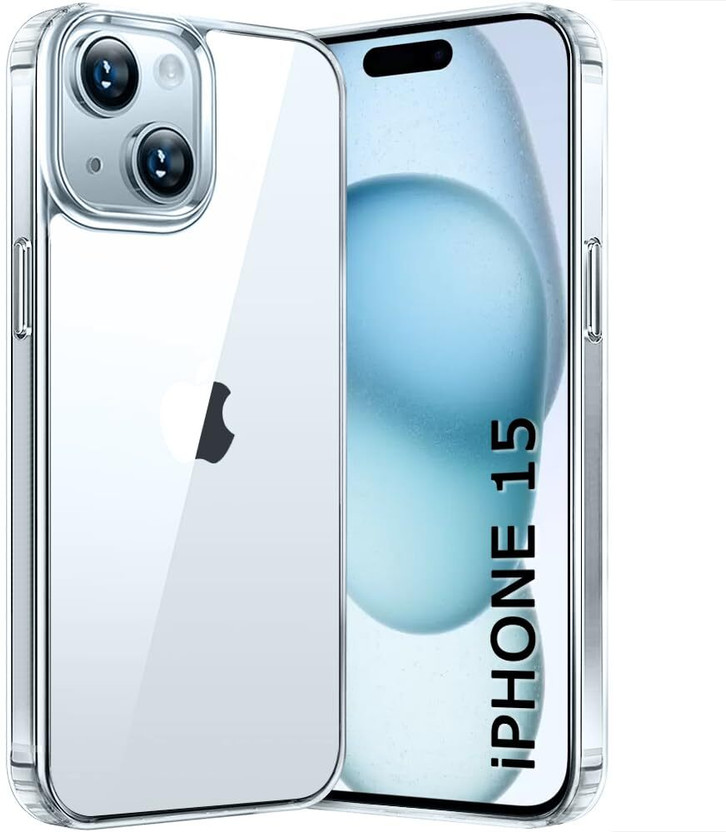 FlareHUB Back Cover for Apple iPhone 15(Transparent, Flexible, Silicon, Pack of: 1)