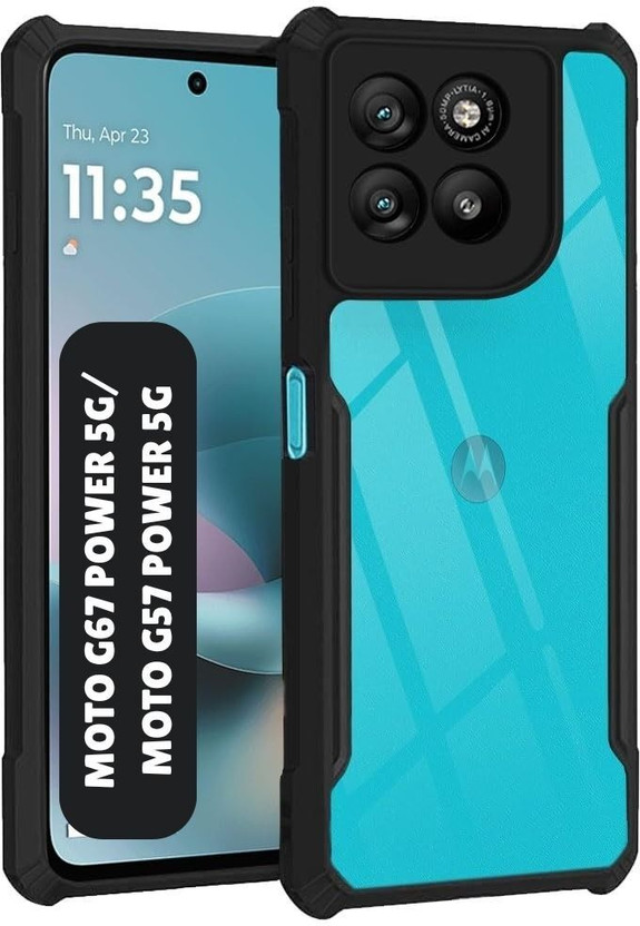 vmt stock Back Cover for Moto G57 Power 5G, Motorola G57 Power 5G, MOTOROLA g67 power 5G(Black, Dual Protection, Polycarbonate, Pack of: 1)