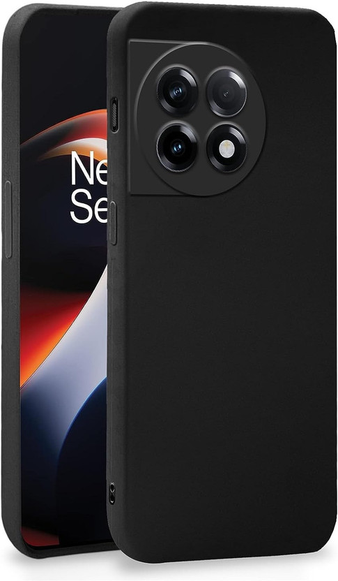 Aaralhub Back Cover for OnePlus 11R 5G(Black, Shock Proof, Silicon, Pack of: 1)