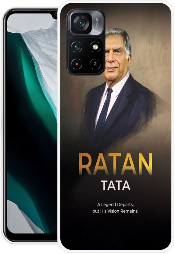 GRAFIQE Back Cover for Redmi Note 11T 5G RATAN TATA, INDIAN INDUSTRIALIST, BUSINESS ICON(Multicolor, Flexible, Silicon, Pack of: 1)