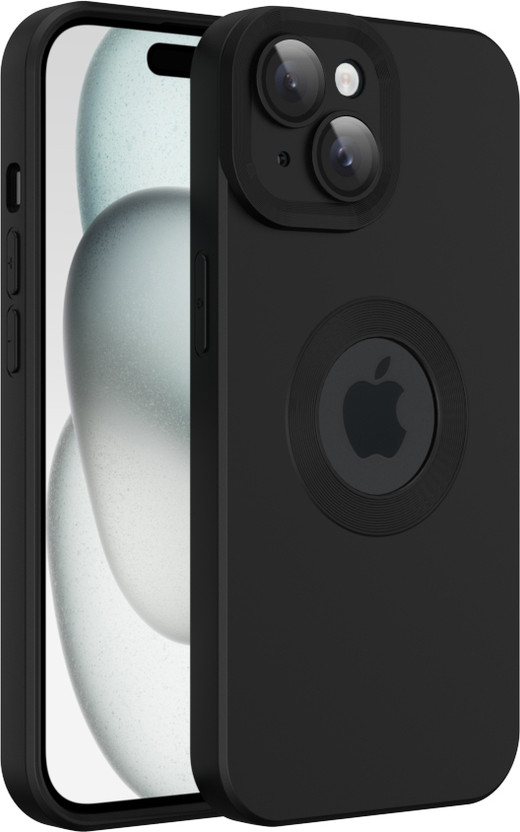 KartV Back Cover for Apple Iphone 15, Iphone 15(Black, Camera Bump Protector, Silicon, Pack of: 1)