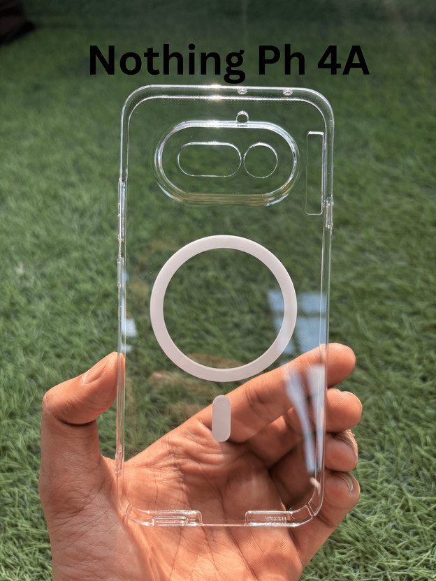 FONKR Back Cover for Nothing Phone 4A, Magnetic Transparent Hard Case, Crystal Clear Case, Anti Yellow case(Transparent, Magsafe, Plastic, Polycarbonate, Pack of: 1)