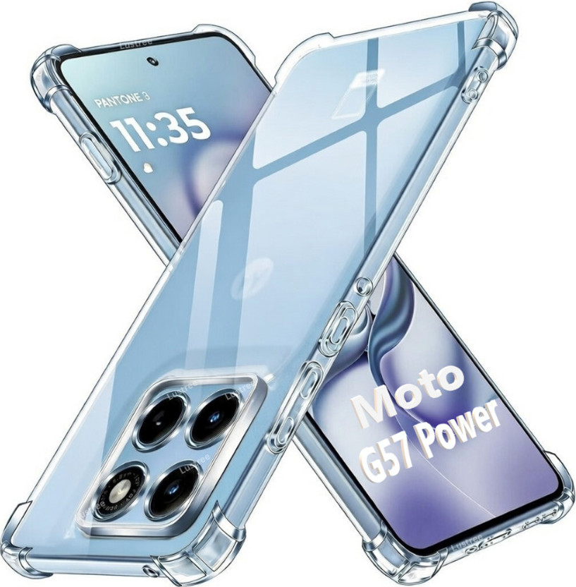 Lustree Back Cover for Motorola Moto G57 Power 5G, Motorola Moto G67 Power 5G(Transparent, Shock Proof, Silicon, Pack of: 1)