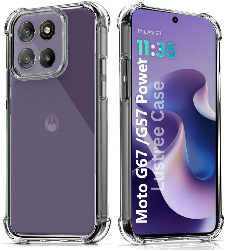 Lustree Back Cover for Motorola G67 Power 5G Motorola Moto G57 Power 5G Silicon Transparent Case(Transparent, Shock Proof, Silicon, Pack of: 1)