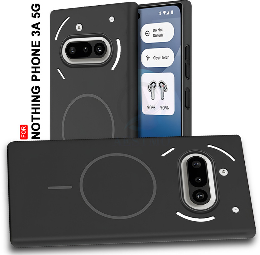 AESTMO Back Cover for Nothing Phone (3a)(Black, Hard Case, Pack of: 1)