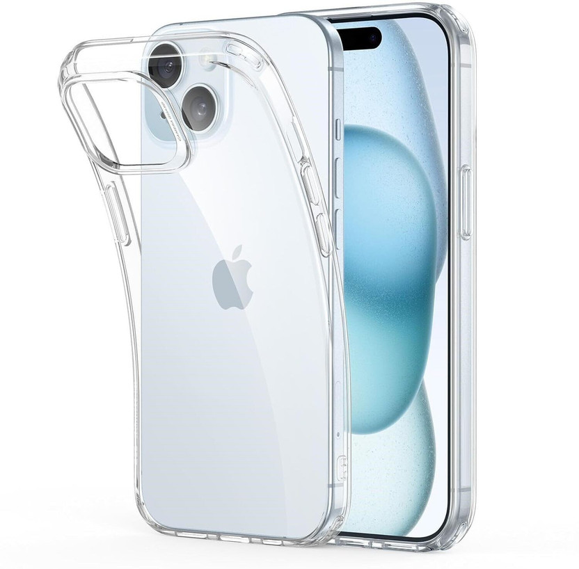 CASEVIBE Back Cover for Apple iPhone 15(Transparent, Flexible, Pack of: 1)