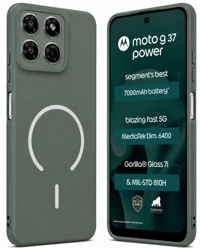 SBMS Back Cover for Motorola Moto G37 Power 5G(Green, Shock Proof, Silicon, Pack of: 1)