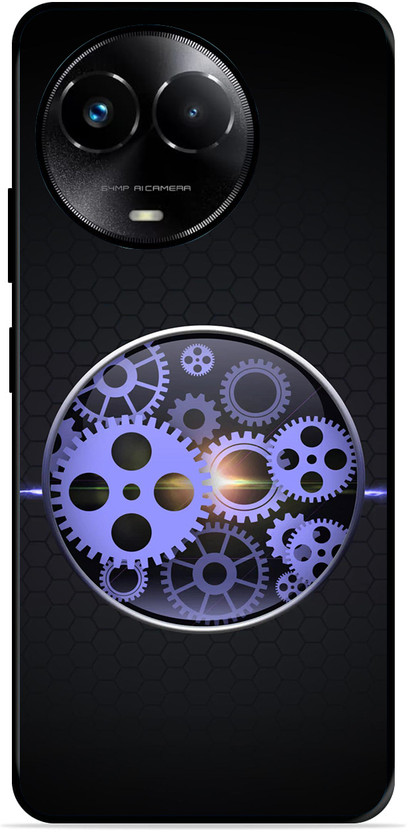 FAZAKA Back Cover for Realme 11X 5G On Glossy Metal Phone Cover | AUTOMATION(Multicolor, Dual Protection, Pack of: 1)