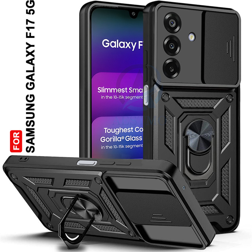 Samsung AESTMO Back Cover for Samsung Galaxy F17 5G(Black, Slider, Polycarbonate, Thermoplastic Polyurethane, Pack of: 1) - Flipkart Deal