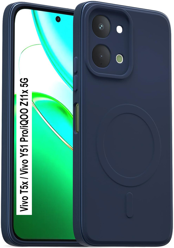My Thing! Back Cover for Vivo T5x, Vivo Y51 Pro, iQOO Z11x 5G, Mag-Safe Logo (Not Mag-Safe Compatible)(Blue, Flexible, Thermoplastic Polyurethane, Pack of: 1)