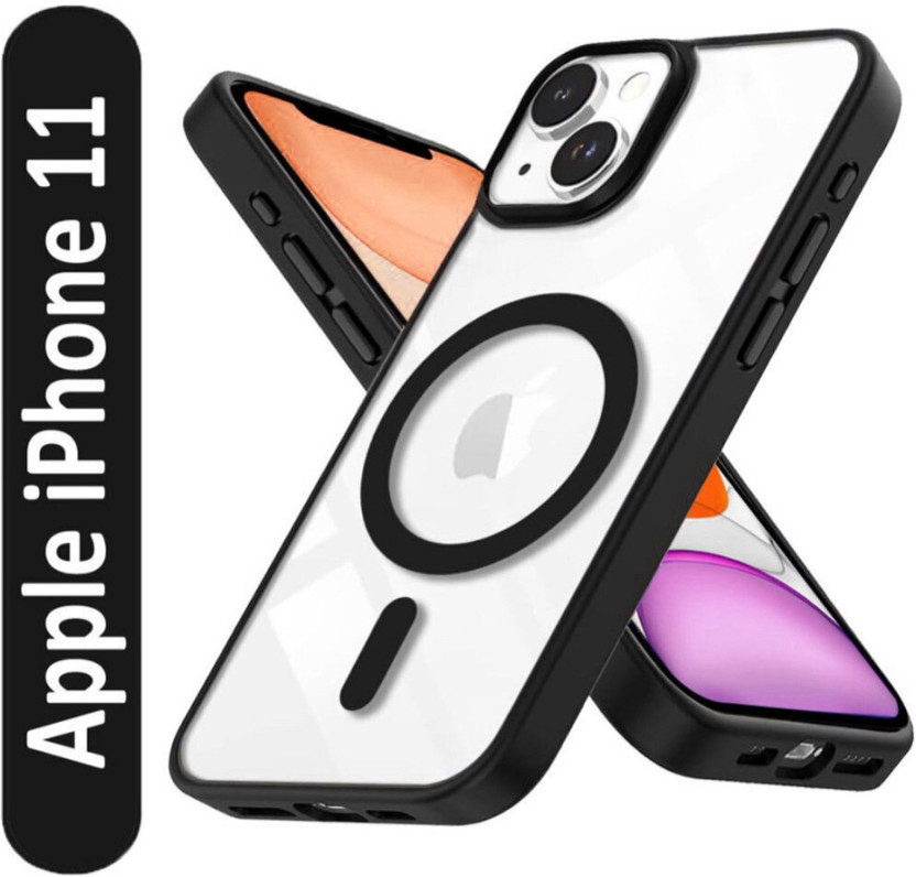 Doubledicestore Back Cover for Apple iPhone 11(Black, Transparent, Pack of: 1)