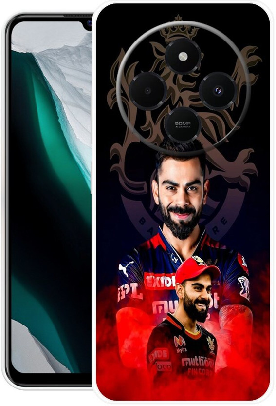 Printrembo Back Cover for POCO M7 5G,24108PCE2I,MZB0KE1IN, VIRAT KOHLI, CRICKET, INDIA, CAPTAIN, CRICKETER(Red, Flexible, Silicon, Pack of: 1)