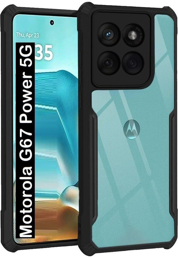 Flipkart SmartBuy Back Cover for Moto G67 Power 5G, Motorola G67 Power 5G(Black, Shock Proof, Rubber, Plastic, Pack of: 1)