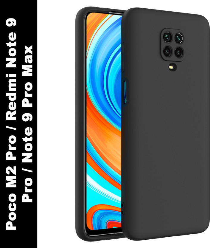 KartV Back Cover for Redmi Note 9 Pro Max, Redmi Note 9 Pro, Poco M2 Pro(Black, Camera Bump Protector, Silicon, Pack of: 1)