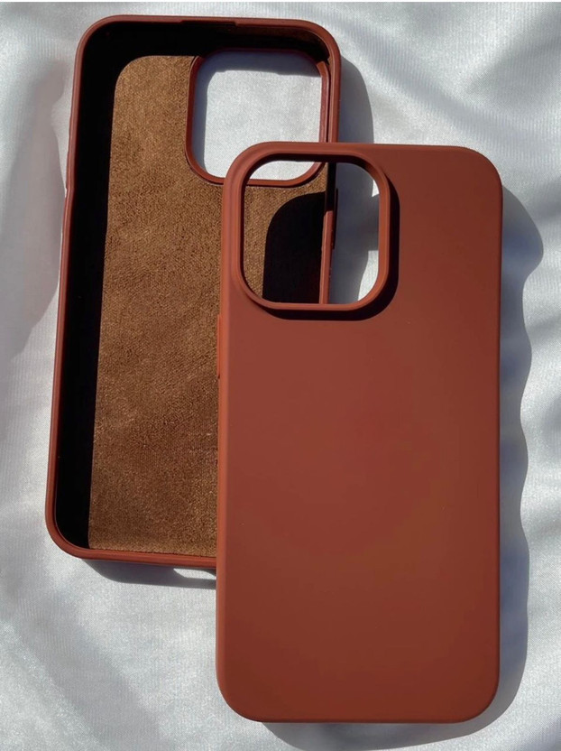 Celvas Back Cover for Apple iPhone 15(Brown, Matte Finish, Silicon, Pack of: 1)
