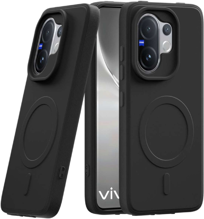 KartV Back Cover for Vivo V60 5G(Black, Camera Bump Protector, Silicon, Rubber, Pack of: 1)