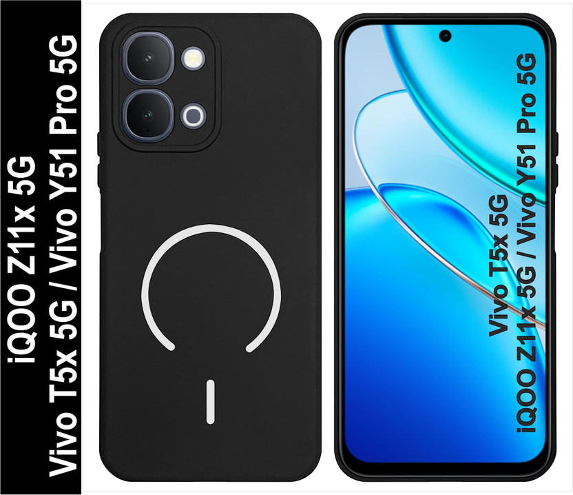 SBMS Back Cover for Vivo T5x 5G / iQOO Z11x 5G / Vivo Y51 Pro 5G(Black, Shock Proof, Silicon, Pack of: 1)