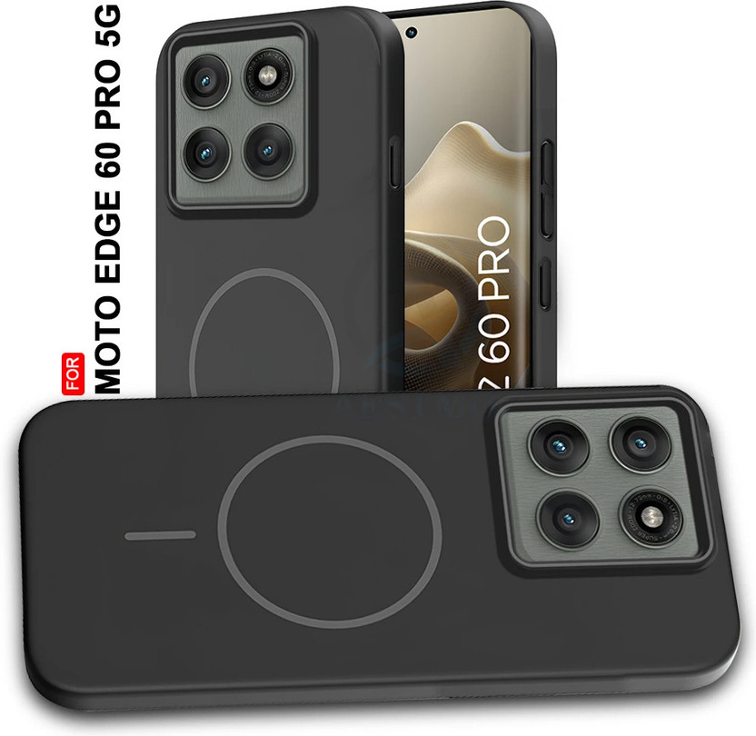 AESTMO Back Cover for Moto Edge 60 Pro 5G(Black, Hard Case, Pack of: 1)