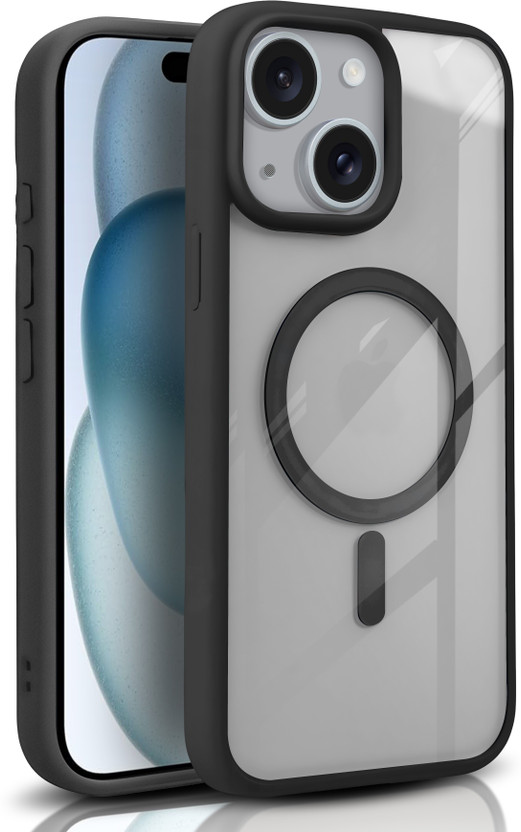 GLOBAL NOMAD Back Cover for Apple iPhone 15(Black, Magsafe, Pack of: 1)