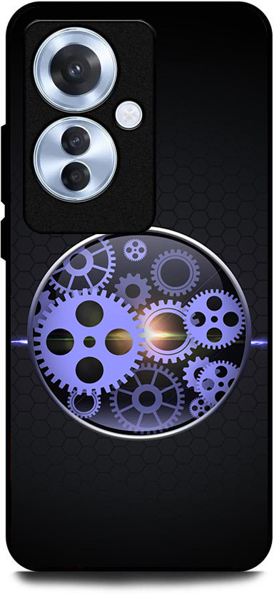 FAZAKA Back Cover for OPPO F25 Pro 5G On Glossy Metal Phone Cover | AUTOMATION(Multicolor, Dual Protection, Rubber, Pack of: 1)