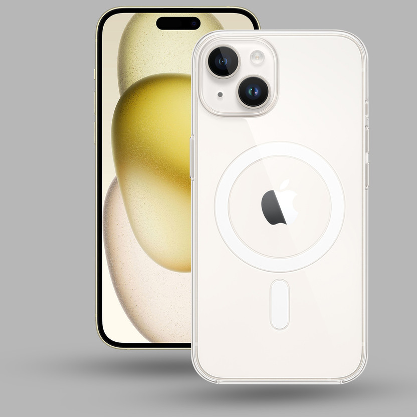 gadvik Back Cover for Apple iPhone 15(White, Charging Case, Pack of: 1)