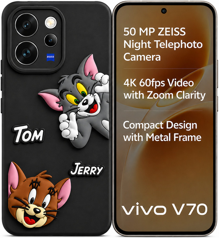 Vivo SKARP Back Cover for vivo V70(Black, Flexible, Silicon, Pack of: 1) - Flipkart Deal