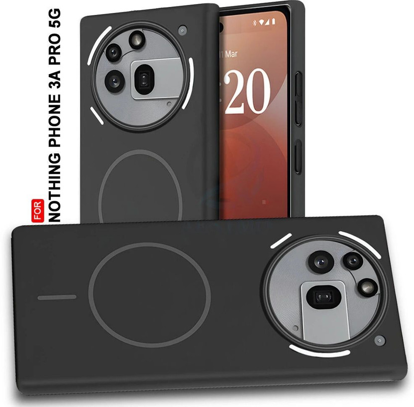 AESTMO Back Cover for Nothing Phone (3a) Pro(Black, Hard Case, Pack of: 1)