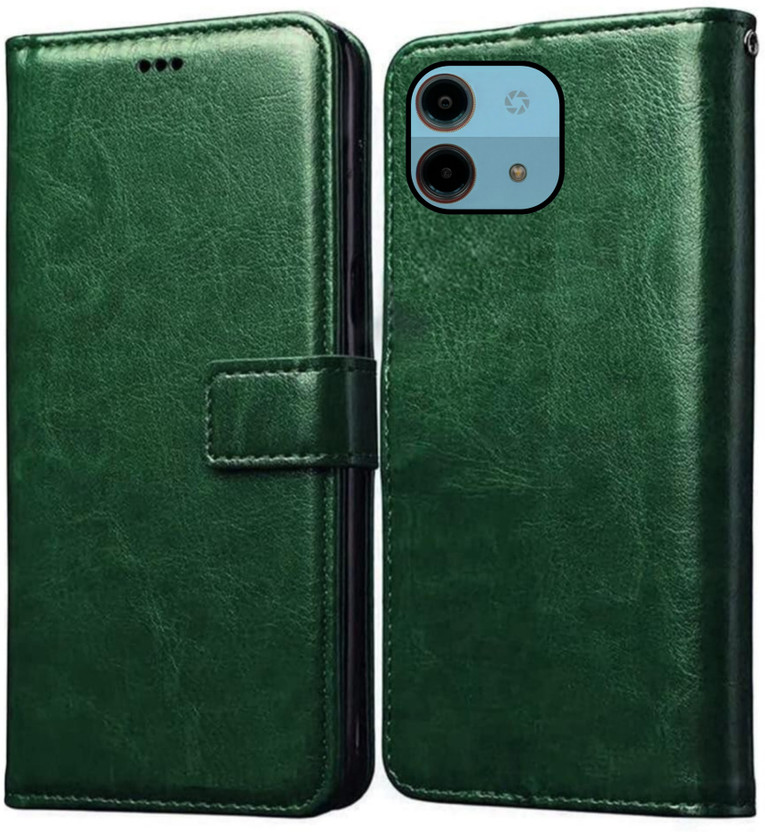 XSHIELD Front & Back Case for Ai Plus Nova 5G | Premium Business Series Wallet Flip Back Cover(Green, Dual Protection, Pack of: 1)