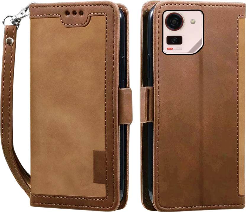 XSHIELD Front & Back Case for Ai Plus 5G | Premium Business Series Wallet Flip Back Cover(Brown, Dual Protection, Rubber, Plastic, Pack of: 1)