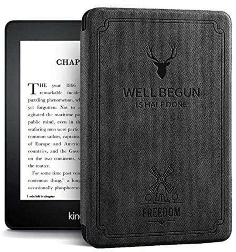 Proelite Flip Cover for Kindle Paperwhite 12th Gen 7 inch Case, Smart Deer Flip case Cover(Black, Artificial Leather)