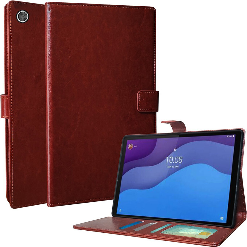 Fastway Flip Cover for Lenovo Tab M10 (HD) 2nd Gen 10.1 inch TB-X306X / TB-X306F ,(Brown, Dual Protection, Pack of: 1)